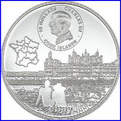 2024 Cook Islands Château De Chambord 2 oz Silver Colorized Proof Coin