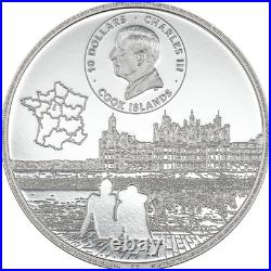 2024 Cook Islands Château De Chambord 2 oz Silver Colorized Proof Coin 2024 Cook Islands Château De Chambord 2 oz Silver Colorized Proof Coin