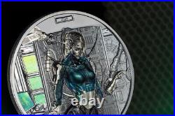 2024 Cook Islands Cyber Queen Rebirth 3oz Silver Black Proof Coin