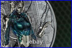 2024 Cook Islands Cyber Queen Rebirth 3oz Silver Black Proof Coin