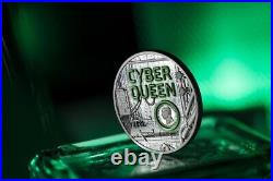2024 Cook Islands Cyber Queen Rebirth 3oz Silver Black Proof Coin