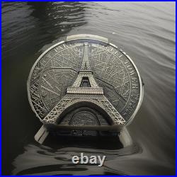 2024 Cook Islands Eiffel Tower 5oz Antique Finish FDI