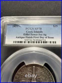 2024 Cook Islands Eiffel Tower 5oz Antique Finish FDI