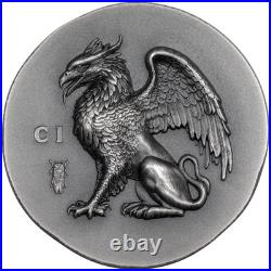 2024 Cook Islands Gryphon Numismatic Icons 1oz Silver Antiqued Coin