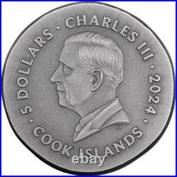 2024 Cook Islands Gryphon Numismatic Icons 1oz Silver Antiqued Coin