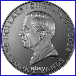 2024 Cook Islands Iron Maiden Eddie Collection 3 oz Silver Black Proof Coin