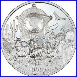 2024 Cook Islands Legends Wild West 3oz Silver Gilded Proof Coin