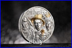 2024 Cook Islands Legends Wild West 3oz Silver Gilded Proof Coin