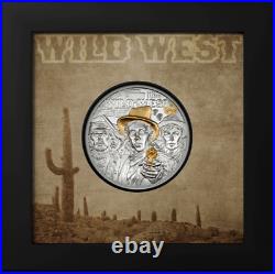 2024 Cook Islands Legends Wild West 3oz Silver Gilded Proof Coin Mintage of 888