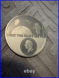 2024 Cook Islands Real Heroes Astronaut 3oz Silver Black Proof