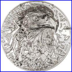2024 Cook Islands Silver Burst Bald Eagle 3 oz Silver Proof Coin