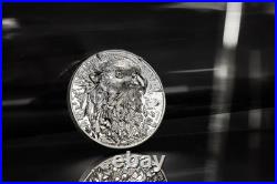 2024 Cook Islands Silver Burst Bald Eagle 3 oz Silver Proof Coin