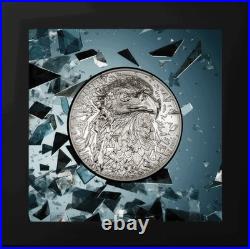 2024 Cook Islands Silver Burst Bald Eagle 3 oz Silver Proof Coin