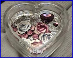 2024 Cook Islands Silver Coin Heart-shaped Love Happy Valentine's Day
