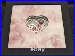 2024 Cook Islands Silver Coin Heart-shaped Love Happy Valentine's Day