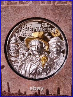 2024 Cook Islands WILD WEST Legends 3 Oz Silver Coin 20$