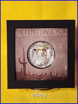 2024 Cook Islands WILD WEST Legends 3 Oz Silver Coin 20$