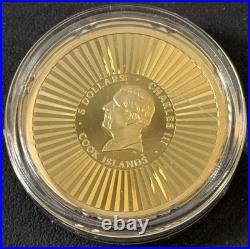 2025 1 Oz. 9999 Silver CIT Cook Islands Evergreen Clover Gold Gilded Silver Coin