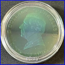 2025 1 Oz. 9999 Silver CIT Cook Islands Spectrum Peacock Colorized Silver Coin