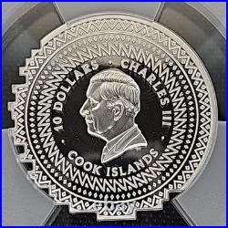 2025 2 oz 999 silver Cook Islands $10 Gorilla PCGS PR70 DCAM High Relief