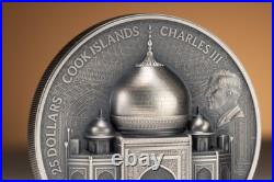 2025 Cook Islands $25 5-oz Silver Historical Monuments Taj Mahal