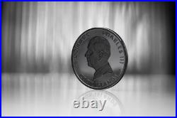 2025 Cook Islands Butterfly 1 oz Silver Obsidian Black Proof Coin