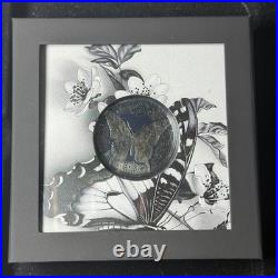 2025 Cook Islands Butterfly 1 oz Silver Obsidian Black Proof Coin