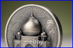 2025 Cook Islands Historical Monuments Taj Mahal 2 oz Silver Antiqued Coin 2025 Cook Islands Historical Monuments Taj Mahal 2 oz Silver Antiqued Coin