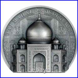 2025 Cook Islands Historical Monuments Taj Mahal 2 oz Silver Antiqued Coin