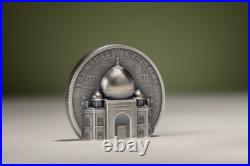 2025 Cook Islands Historical Monuments Taj Mahal 2 oz Silver Antiqued Coin 2025 Cook Islands Historical Monuments Taj Mahal 2 oz Silver Antiqued Coin