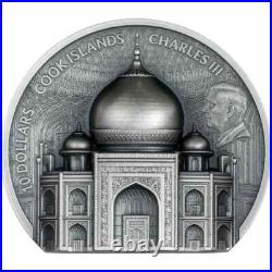 2025 Cook Islands Historical Monuments Taj Mahal 2 oz Silver Antiqued Coin 2025 Cook Islands Historical Monuments Taj Mahal 2 oz Silver Antiqued Coin