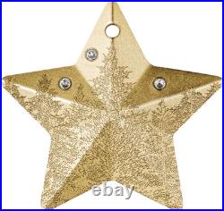 2025 Cook Islands Holiday Ornaments Winter Forest 1 oz Silver Gilded Coin