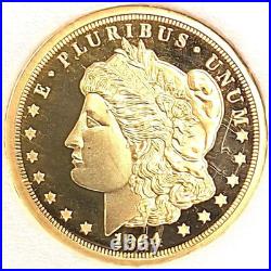 2025 Cook Islands Morgan $5 1/10 oz Coin 24% Gold. 0239 Actual Gold Weight