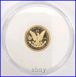 2025 Cook Islands Morgan $5 1/10 oz Coin 24% Gold. 0239 Actual Gold Weight