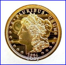 2025 Cook Islands Morgan $5 Gold Proof? 1/10 oz. Of. 24 Gold