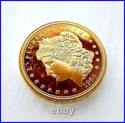 2025 Cook Islands Morgan $5 Gold Proof? 1/10 oz. Of. 24 Gold