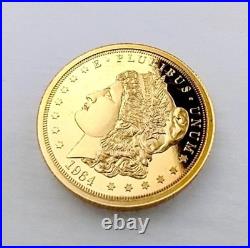 2025 Cook Islands Morgan $5 Gold Proof? 1/10 oz. Of. 24 Gold