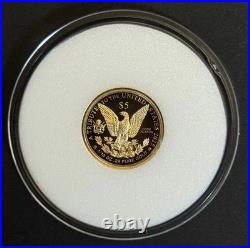 2025 Cook Islands Morgan Gold Coin 1/10 oz 24% Pure Gold NOT 24k