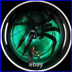 2025 Cook Islands Phobias Arachnophobia 2 oz Silver Colorized Enameled Coin 2025 Cook Islands Phobias Arachnophobia 2 oz Silver Colorized Enameled Coin