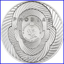2025 Cook Islands Phobias Arachnophobia 2 oz Silver Colorized Enameled Coin 2025 Cook Islands Phobias Arachnophobia 2 oz Silver Colorized Enameled Coin