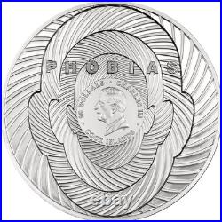 2025 Cook Islands Phobias Arachnophobia 2 oz Silver Colorized Enameled Coin