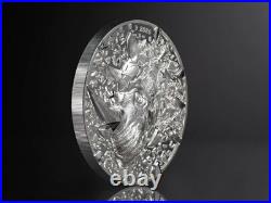 2025 Cook Islands Silver Burst Rhino 3 oz Silver High Relief Proof Coin 2025 Cook Islands Silver Burst Rhino 3 oz Silver High Relief Proof Coin