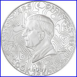 2025 Cook Islands Topography Yellowstone 5 oz Silver Colorized Proof Coin