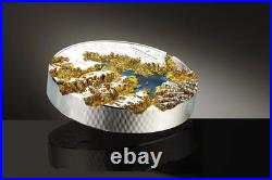 2025 Cook Islands Topography Yellowstone 5 oz Silver Colorized Proof Coin