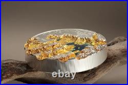 2025 Cook Islands Topography Yellowstone 5 oz Silver Colorized Proof Coin