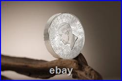 2025 Cook Islands Topography Yellowstone 5 oz Silver Colorized Proof Coin