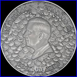 2025 Cook Islands Underwater Fantasy Sea Monster 3 oz Silver Colorized Coin