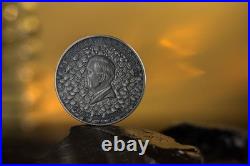 2025 Cook Islands Underwater Fantasy Sea Monster 3 oz Silver Colorized Coin