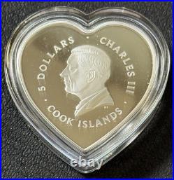 2026 20g 9999 Silver CIT Cool Islands Brilliant Love Blossom Heart WithCrystals