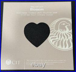2026 20g 9999 Silver CIT Cool Islands Brilliant Love Blossom Heart WithCrystals